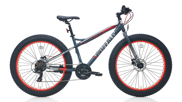 CARRARO BUFFALO 26 JANT 432H 21-V MD MAT ANTRASIT-KIRMIZI-GÜMÜŞ