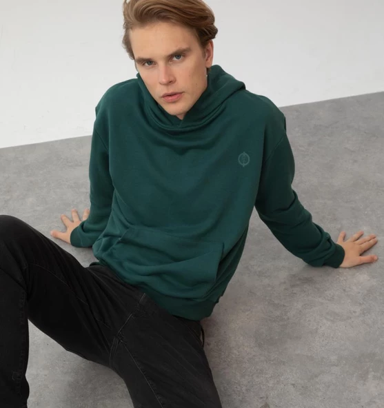 Nors Kvasir Kapüşonlu Sweatshirt Nefti Yeşil - 4