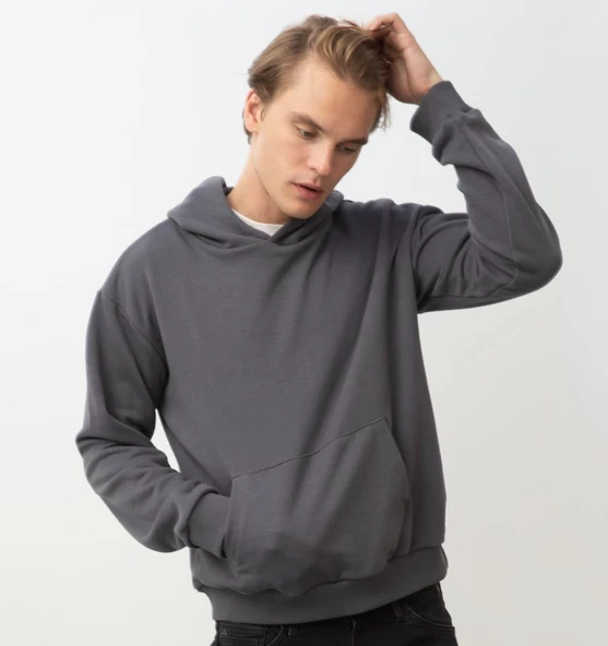 Nors Kvasir Kapüşonlu Sweatshirt Antrasit - 4