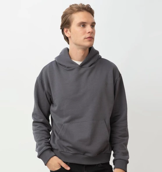 Nors Kvasir Kapüşonlu Sweatshirt Antrasit - 2