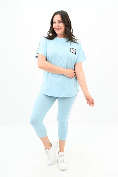 Kadın Büyük Beden Taytlı Takım 3697-23 - 12