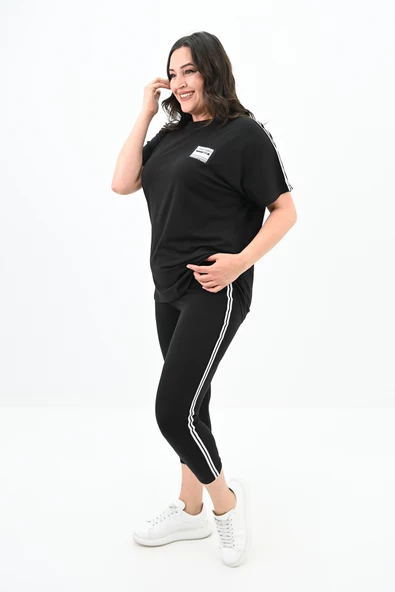 Kadın Büyük Beden Taytlı Takım 3697-23 - 3