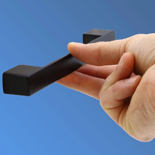 Gölcük Düz (128 MM - 12.8 CM) Siyah Mobilya Mutfak Dolap Çekmece Dolabı Metal Kulpu Kulbu Kulpları - 4