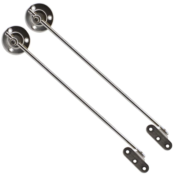 Kalkar Kapak Makası Frenli Dolap Çekmece Metal 25 Cm Sessiz Açma Kapama Amortisör Piston Nikel Bar (1 ÇİFT) - 5