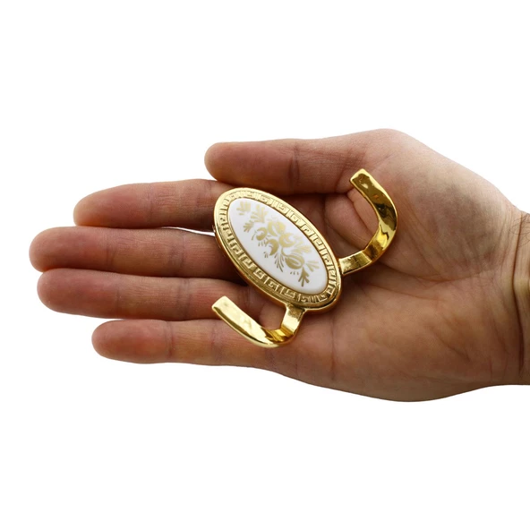 Palmira Duvar Vestiyer Askısı Metal Dolap Elbise Havlu Askılığı Gold Askı Askılık (4 Adet) - 4