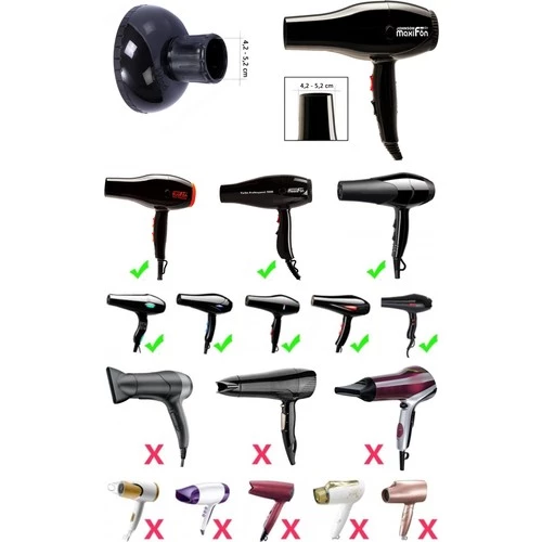 Vigo Profesyonel Kuaför Fönlerine Uygun Başlık (Difüzör) - Siyah - 2