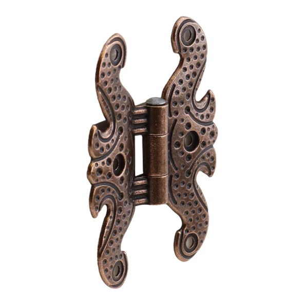 Mobilya Dolap Kapak Hobi Menteşesi Metal Kelebek Menteşe Büyük Antik Bakır (4 ADET) - 3