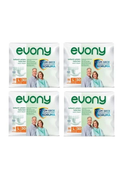 Evony Yetişkin Hasta Bezi Büyük Boy 120 Adet