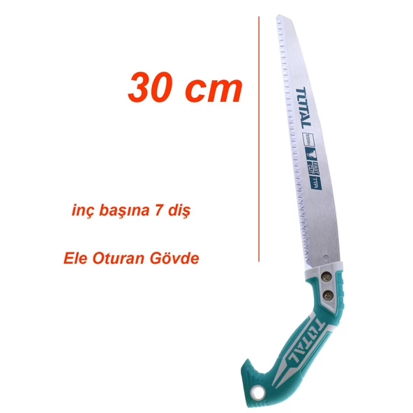 Total THT51130026 Budama Testeresi 300 mm Bağ Dal El Testeresi Plastik Saplı - 3