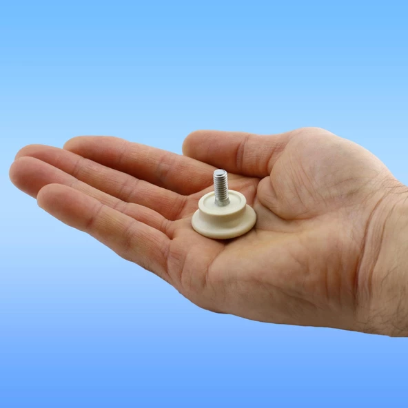 Bingo Rotil Ayak M6 Civatalı mm Krem Profil Ayağı 2.5 cm (10 ADET) - 3