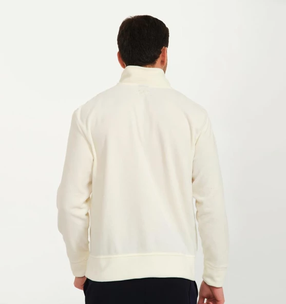 Nors Vanir Basic Yarım Fermuarlı Polar Sweatshirt Ekru - 3