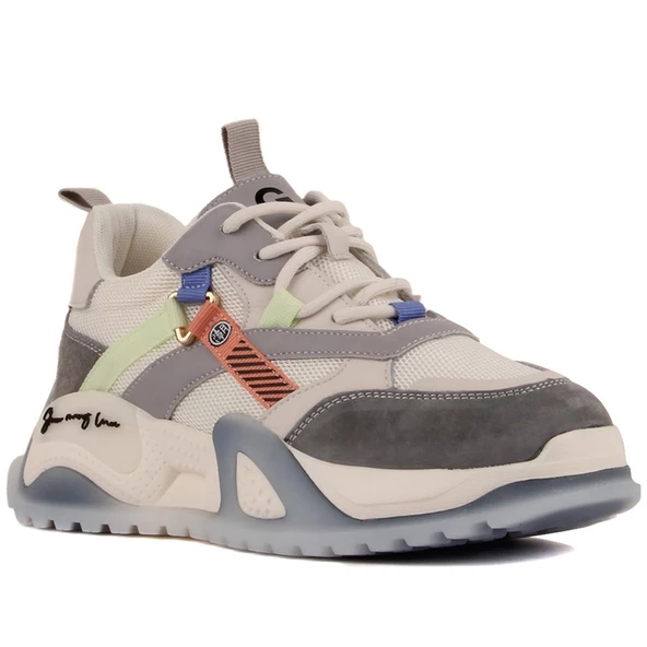 GUJA 23Y425 İTHAL KALIN TABAN TEKSTİL KADIN SPOR AYAKKABI - Resim 4