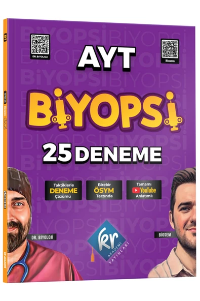 Dr. Biyoloji & Biosem AYT Biyopsi 25 Biyoloji Deneme KR Akademi Yayınları