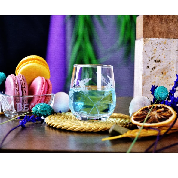 Decocia Kazaan 6 Adet Kahve Yanı Bardağı 115cc Sürgün Desenli - Resim 2