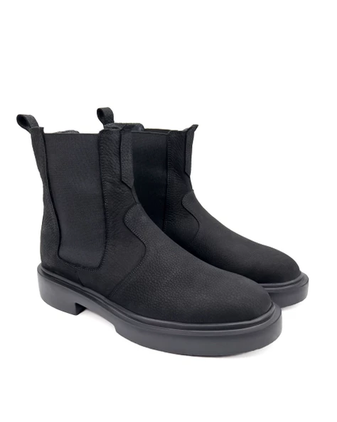 Ayder Siyah Nubuk Deri Erkek Bot - Resim 2