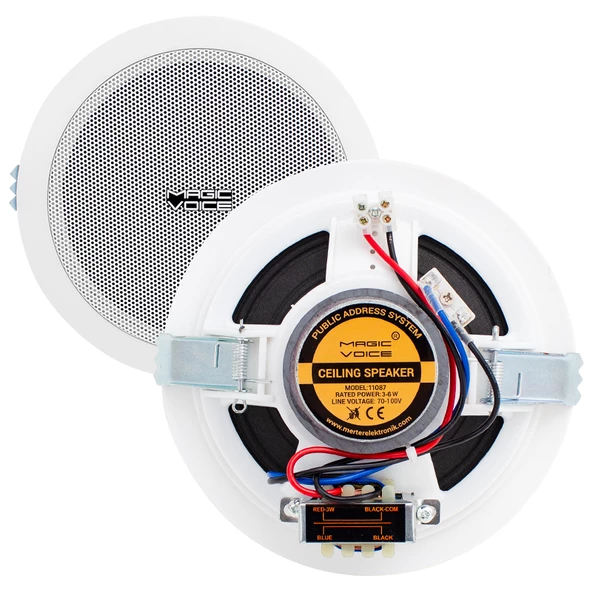MAGICVOICE MV-11087 16 CM MAX 10 WATT 100 VOLT TRAFOLU ALÇIPAN HOPARLÖR - 2