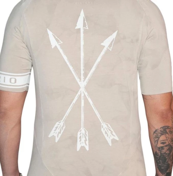 Capotrio Erkek Kısa Kol Batik Desen Uzun T-Shirt - 4