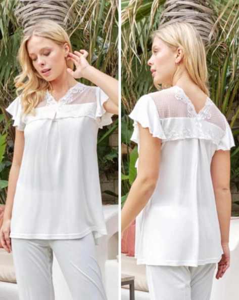 Bone Club 5624 Ekru Hamile Lohusa Pijama Tk - 4
