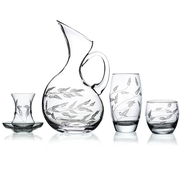 Decocia Pudgy 49 Parça Bardak Çeyiz Seti Ördek Karaflı Sürgün Desenli ürün görseli