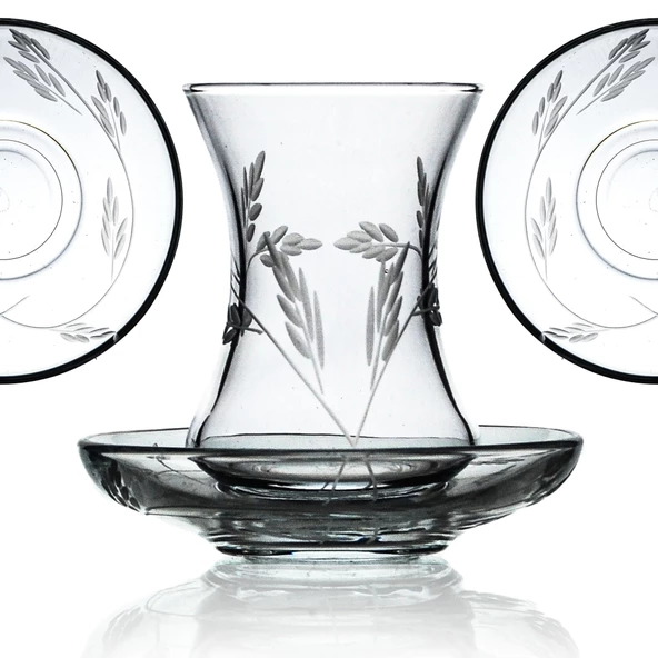 Decocia Pudgy 49 Parça Bardak Çeyiz Seti Ördek Karaflı Sürgün Desenli - Resim 7