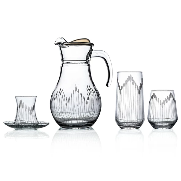 Decocia Kazaan 49 Parça  12 Kişilik Kesme Bardak Çeyiz Seti Vega Desenli ürün görseli