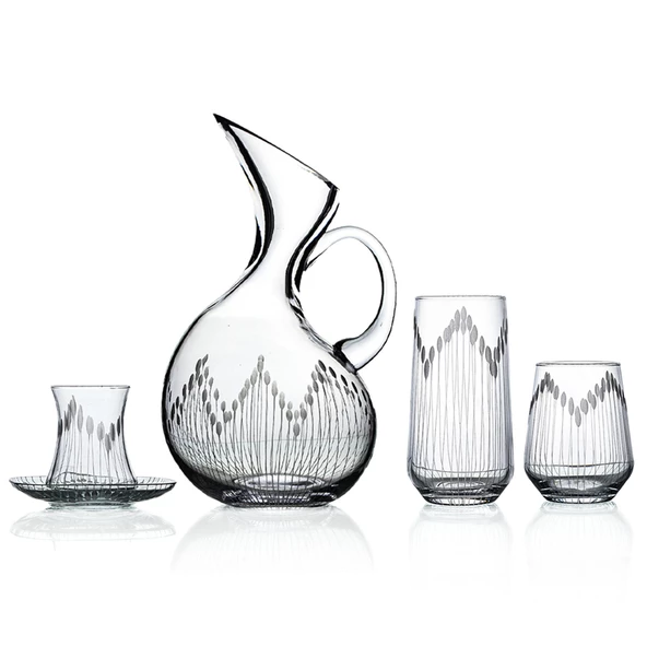 Decocia Kazaan 49 Parça Kesme Bardak Çeyiz Seti Ördek Karaflı Vega  Desenli ürün görseli