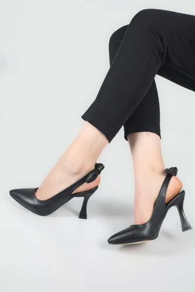 Bilener 2853 Kadın 9 Cm Topuklu Arkası Açık Stiletto Ayakkabı - 3