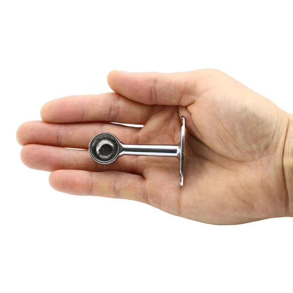 Askı Flanşı Kapalı Ağız Daire Yuvarlak Ayaklı Dolap Elbise Askı Aparatı Boru Tutucu (2 Adet) - Resim 5