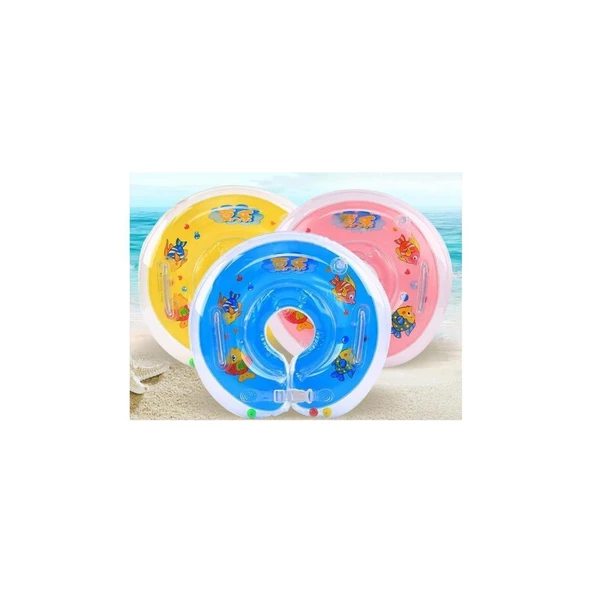 Yüzme Huvuz Bebek Boyun Simidi PEMBE - 2