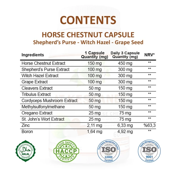 At Kestanesi Kapsül (Horse Chestnut Capsule)  60 Adet - Resim 2