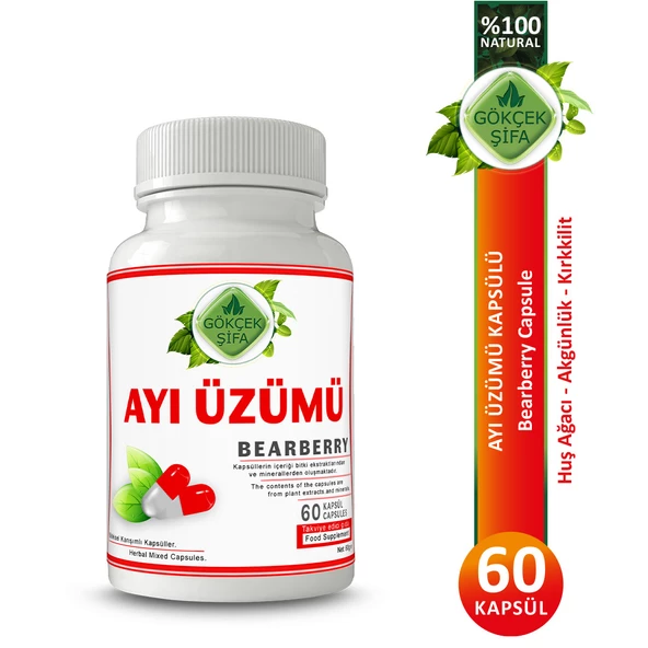 Ayı Üzümü Kapsül (Bearberry Capsule)  60 Adet ürün görseli 1
