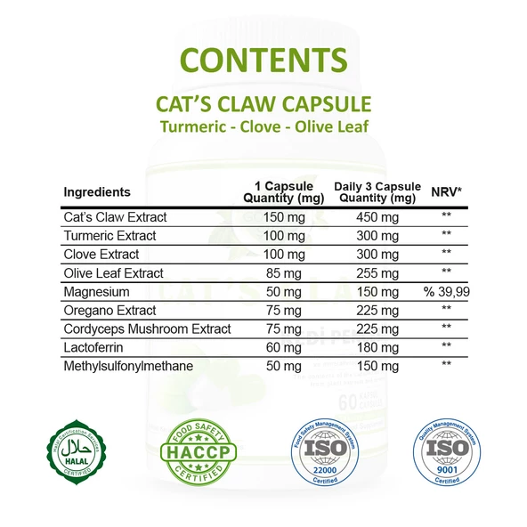 Kedi Pençesi Kapsül (CAT'S CLAW CAPSULE) 60 Adet - 2