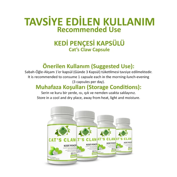 Kedi Pençesi Kapsül (CAT'S CLAW CAPSULE) 60 Adet - 4