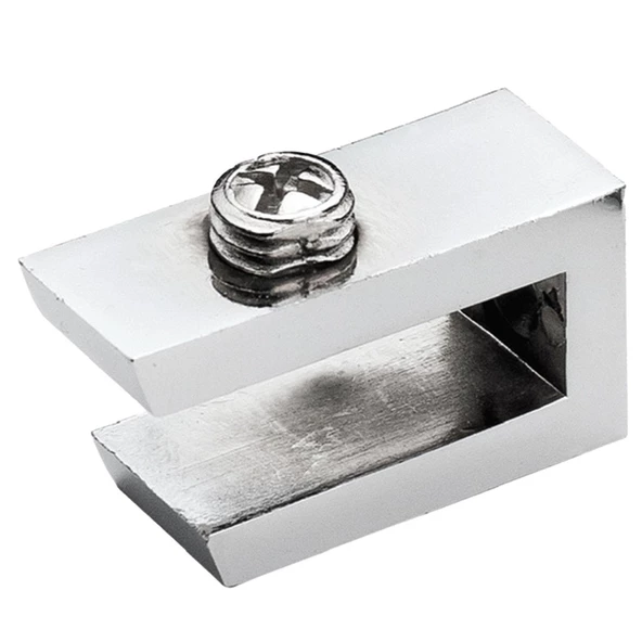 Cam Tutucu Ahşap Raf Tutucu Cam Etejeri Metal U Tipi Krom Metal Vidalı (4 ADET) - 4