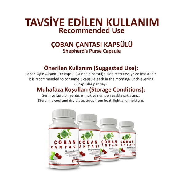Çoban Çantası Kapsül (SHEPHERD'S PURSE CAPSULE) 60 Adet - Resim 4