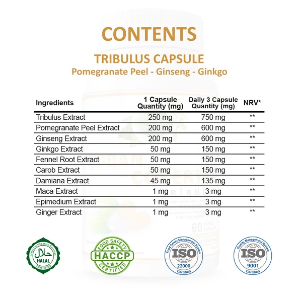 Çoban Çökerten Kapsül (TRİBULUS CAPSULE) 60 Adet - Resim 2