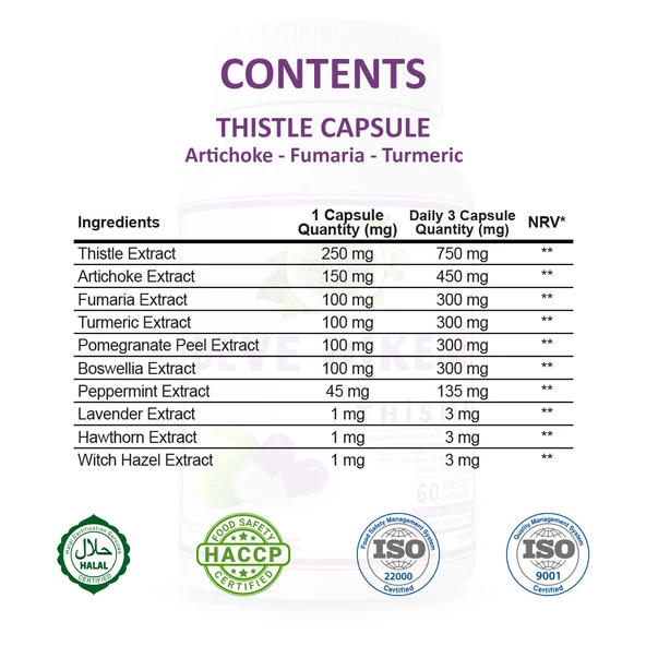 Deve Dikeni Kapsül (MİLK THİSTLE CAPSULE) 60 Adet - Resim 2
