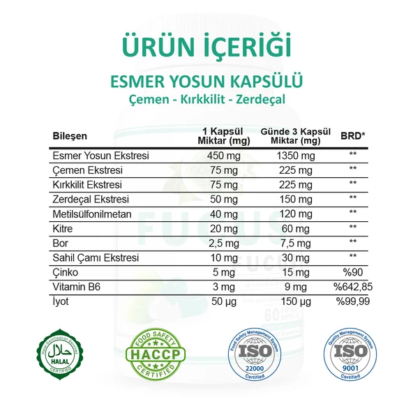 Fucus Kapsül (FUCUS CAPSULE) 60 Adet - Resim 3