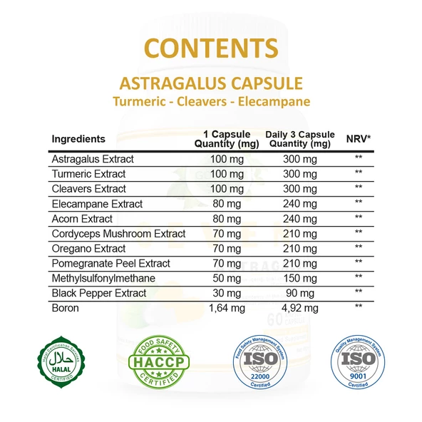 Geven Kapsül (ASTRAGALUS CAPSULE) 60 Adet - Resim 2