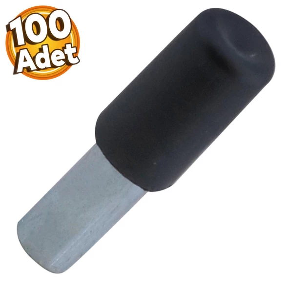 Raf Pimi Plastik Başlı Cam Tutucu Çivisi Mobilya Dolap Pimi Siyah (100 ADET)