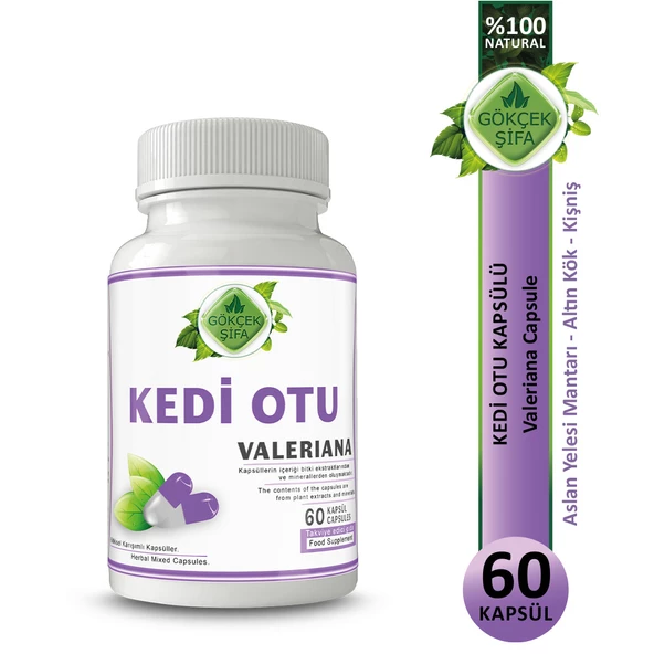 Kedi Otu Kapsül (Valeriana Capsule) 60 Adet ürün görseli
