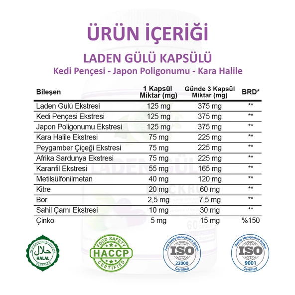 Laden Gülü Kapsül (Rock Rose Capsule) 60 Adet - 3