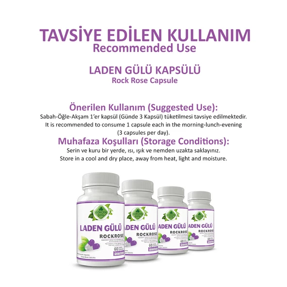 Laden Gülü Kapsül (Rock Rose Capsule) 60 Adet - 4