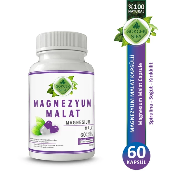 Magnezyum Malat Kapsül (Magnesium Malate Capsule) 60 Adet ürün görseli