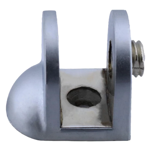 Cam Tutucu Ahşap Raf Tutucu Cam Etejeri Metal U Tipi Vidalı Mat Krom (4 ADET) - 2