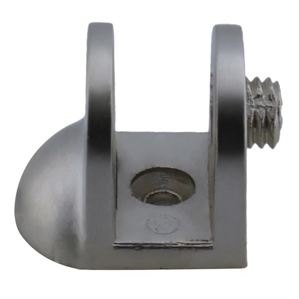 Cam Tutucu Ahşap Raf Tutucu Cam Etejeri Metal U Tipi Vidalı Saten (4 ADET) - 2
