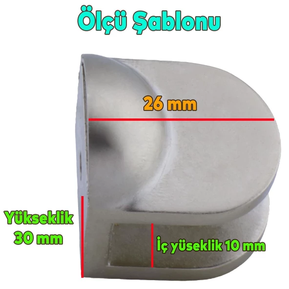 Cam Tutucu Ahşap Raf Tutucu Cam Etejeri Metal U Tipi Vidalı Saten (4 ADET) - 3