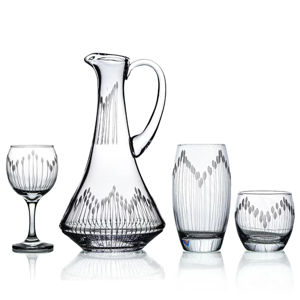 Decocia Pudgy 37 Parça 12 Kişilik  Bardak Çeyiz Seti Dik Karaflı Vega Desenli ürün görseli