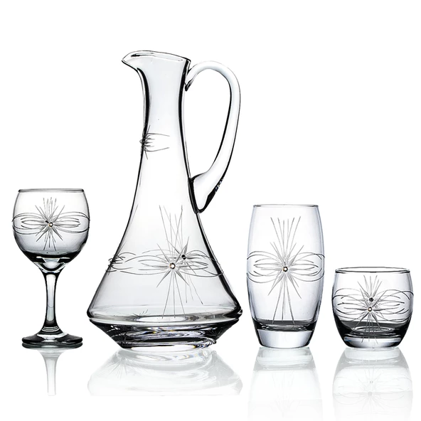 Decocia Pudgy 37 Parça 12 Kişilik  Bardak Çeyiz Seti Dik Karaflı Mira Desenli ürün görseli