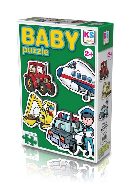 KS Baby Puzzle 4 in1 Meslekler ve Taşıtlar / Jobs and Vehicles